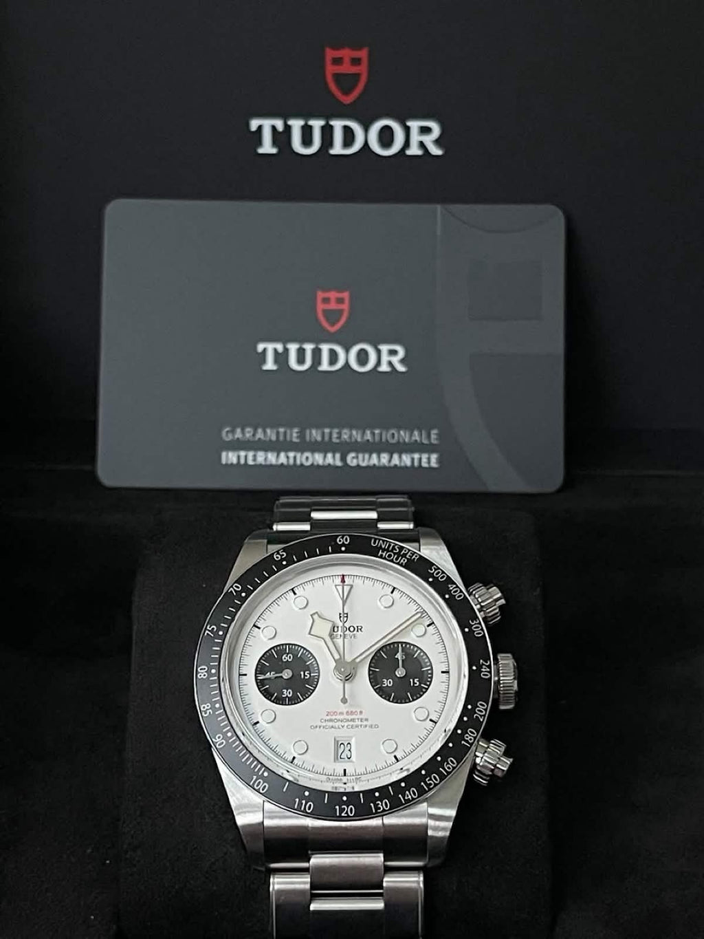Tudor Black Bay Chrono 79360N in box with guarantee card, full set