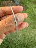 4 carat lab diamond tennis bracelet in 14K white gold, full 7 inch length