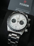 2024 Tudor Black Bay Chrono Ref. 79360N, white panda dial with black sub-dials on steel bracelet