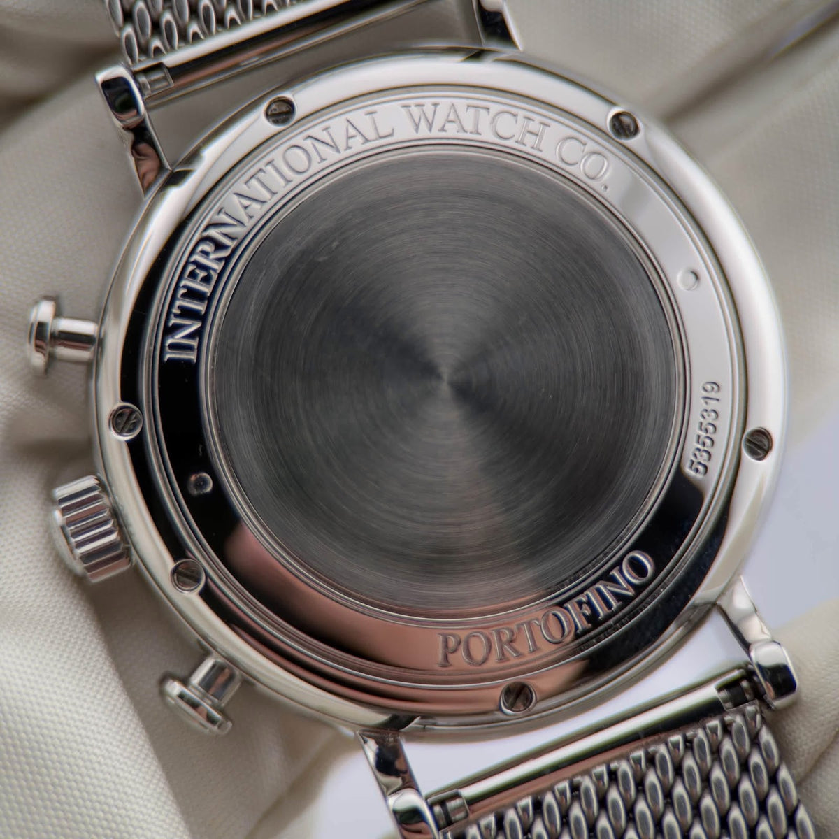 IWC Portofino caseback engraved International Watch Co and Portofino
