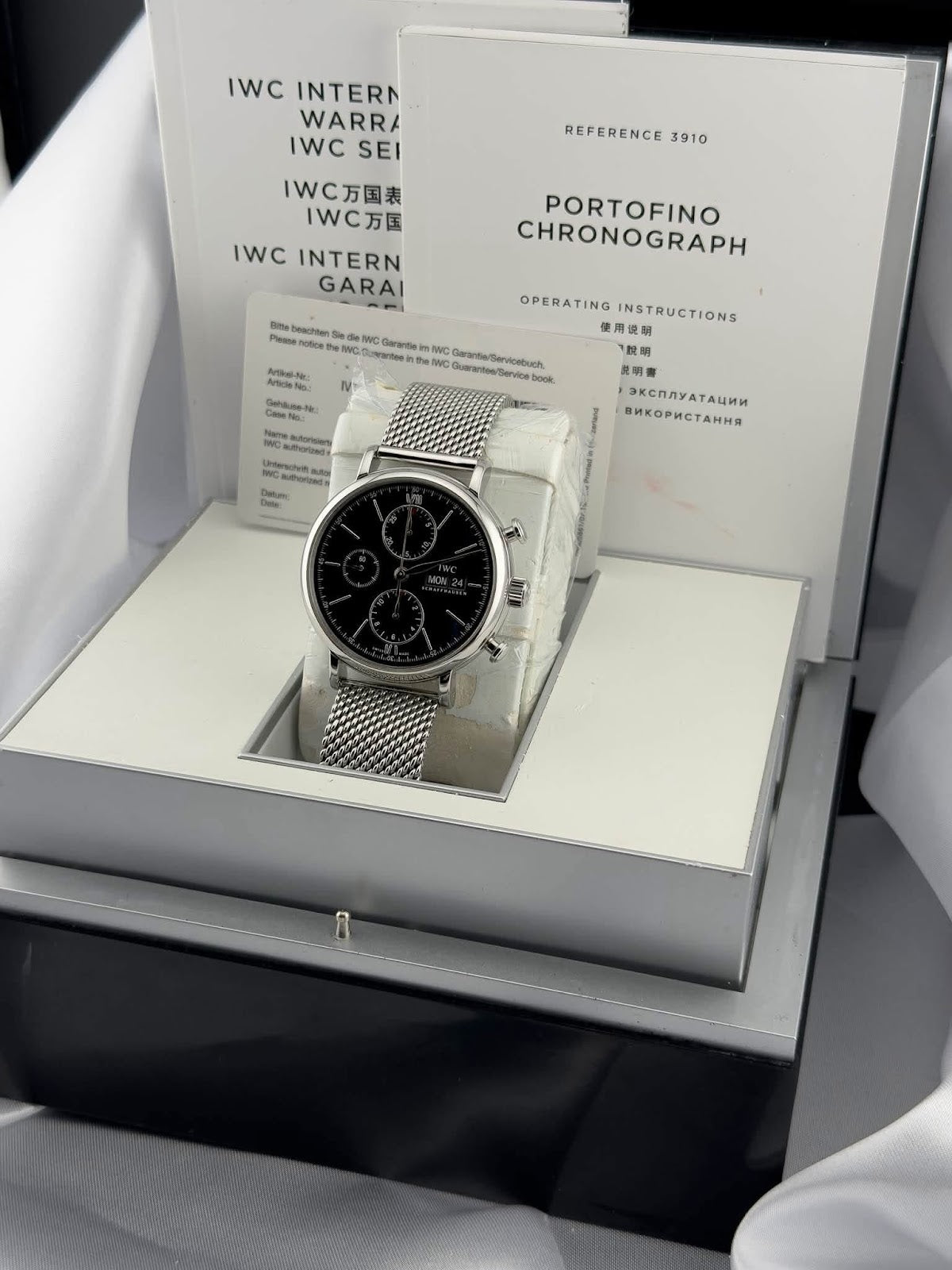 IWC Portofino Chronograph with original box, warranty booklet and manuals
