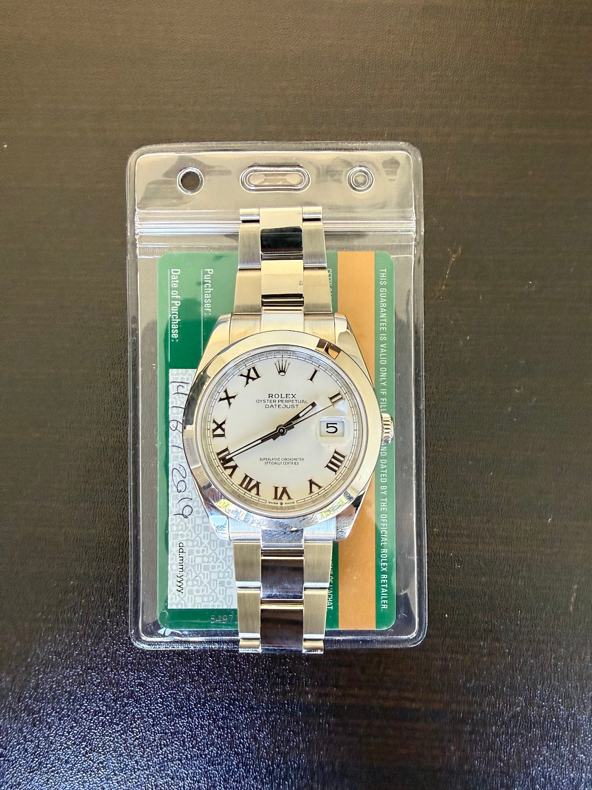 Rolex Datejust 41 full set with original warranty card and paperwork