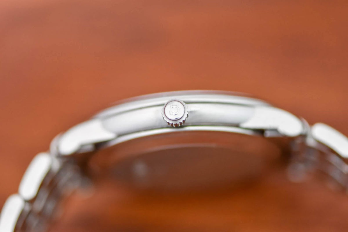 Omega De Ville Prestige steel bracelet, flat multi-link construction